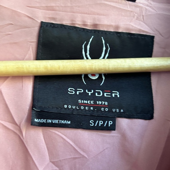 SPYDER womens size small pink hooded puffer jacket - Picture 6 of 6